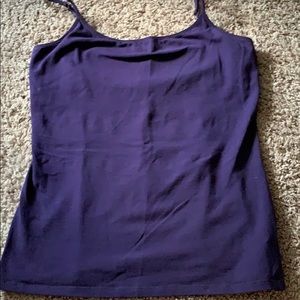 Dark blue/purple shelf bra cami